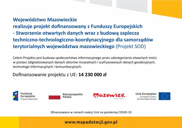 Powiat Żyrardowski jest partnerem w Projekcie SOD - tablica informacyjna